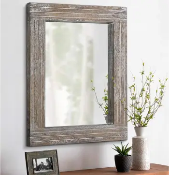 Espejos decorativos estilo retro con marco de madera baratos